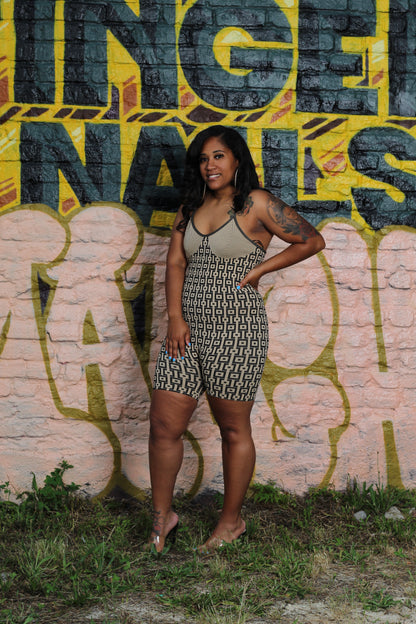 Checkered romper