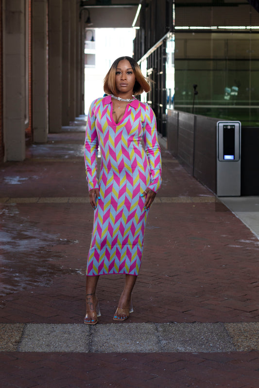 The Pink Puzzle Maxi Dress